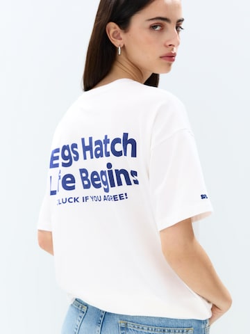 Pull&Bear T-Shirt in Weiß: Vorderseite