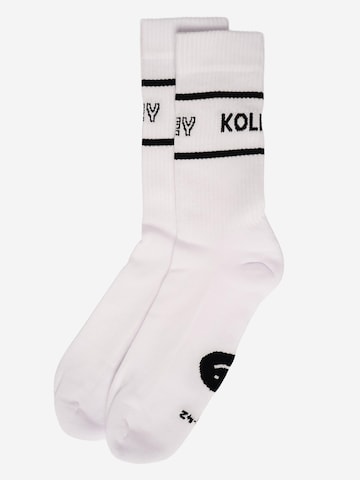 HEY KOLLEGA! Socks in White: front