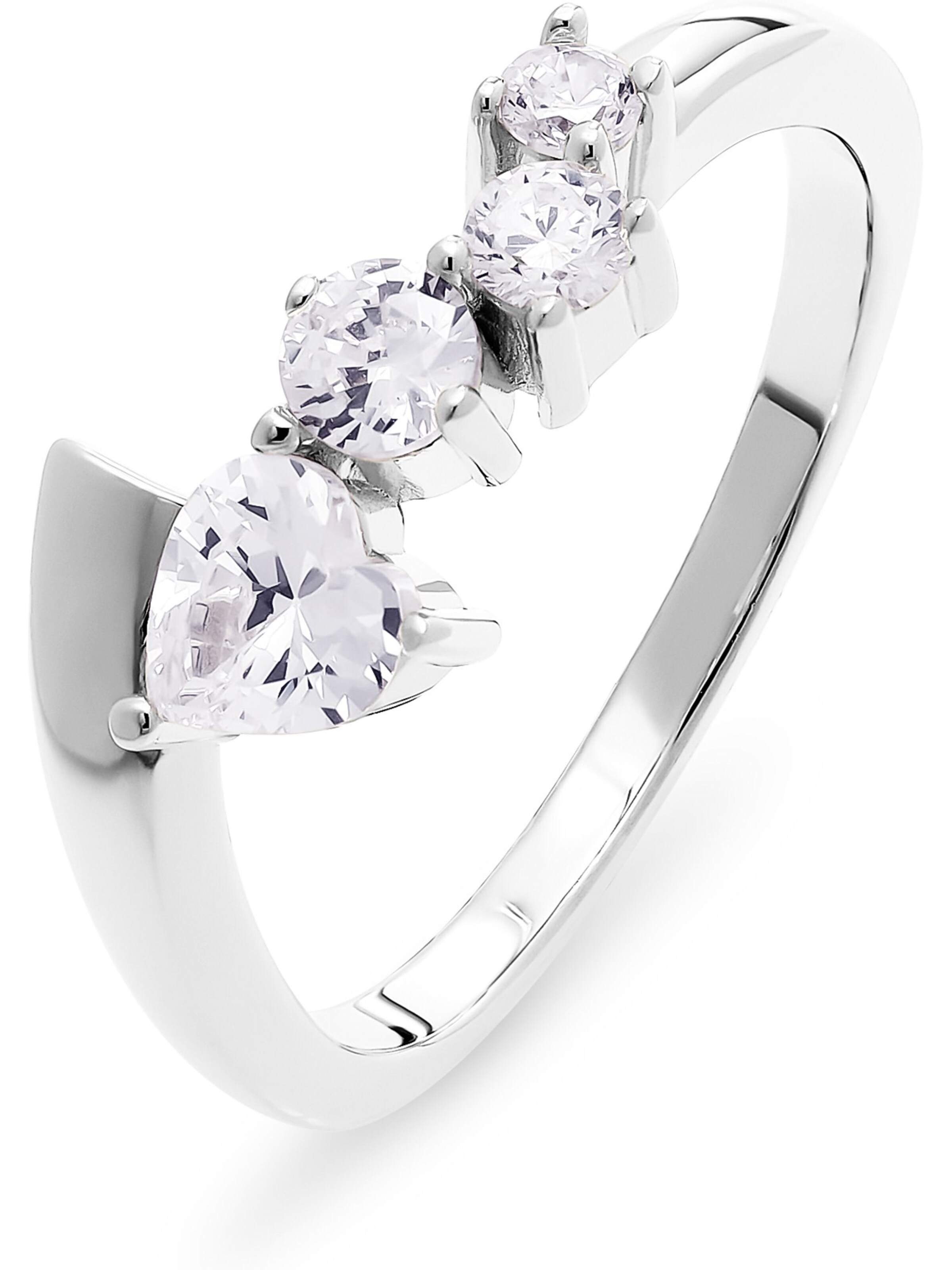 JETTE Ring in Silver: front