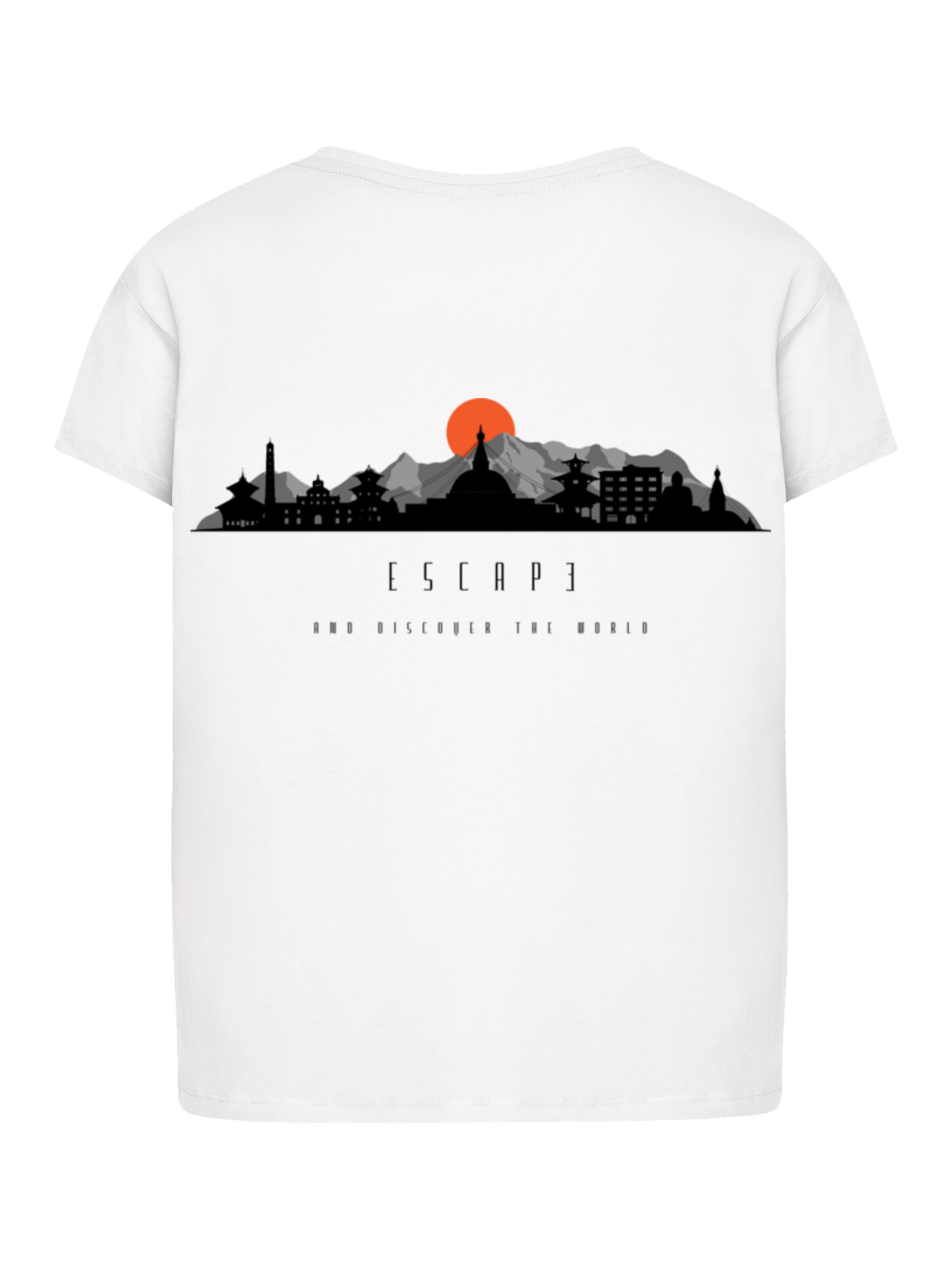 F4NT4STIC Shirt 'Escape Discover the World Asian Town' in White: front