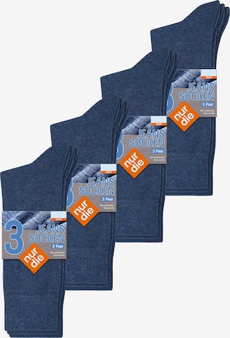 Nur Die Freizeitsocken ' Jeans Socken ' in Blau: Vorderseite