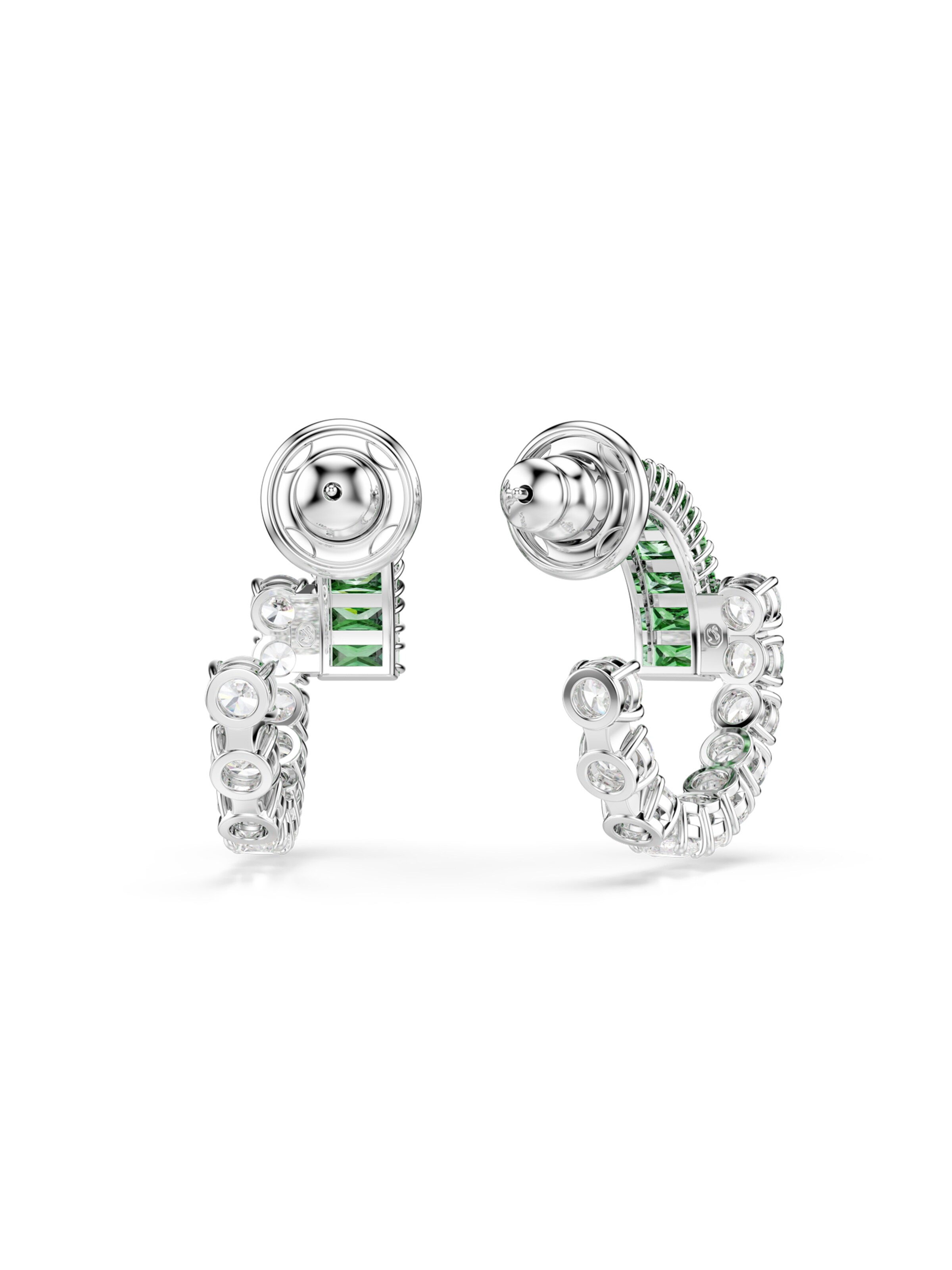 Boucles d'oreilles 'Matrix' Swarovski en vert