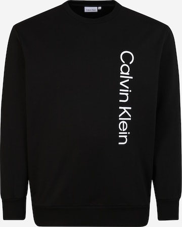 Calvin Klein Big & Tall Суичър в черно: отпред