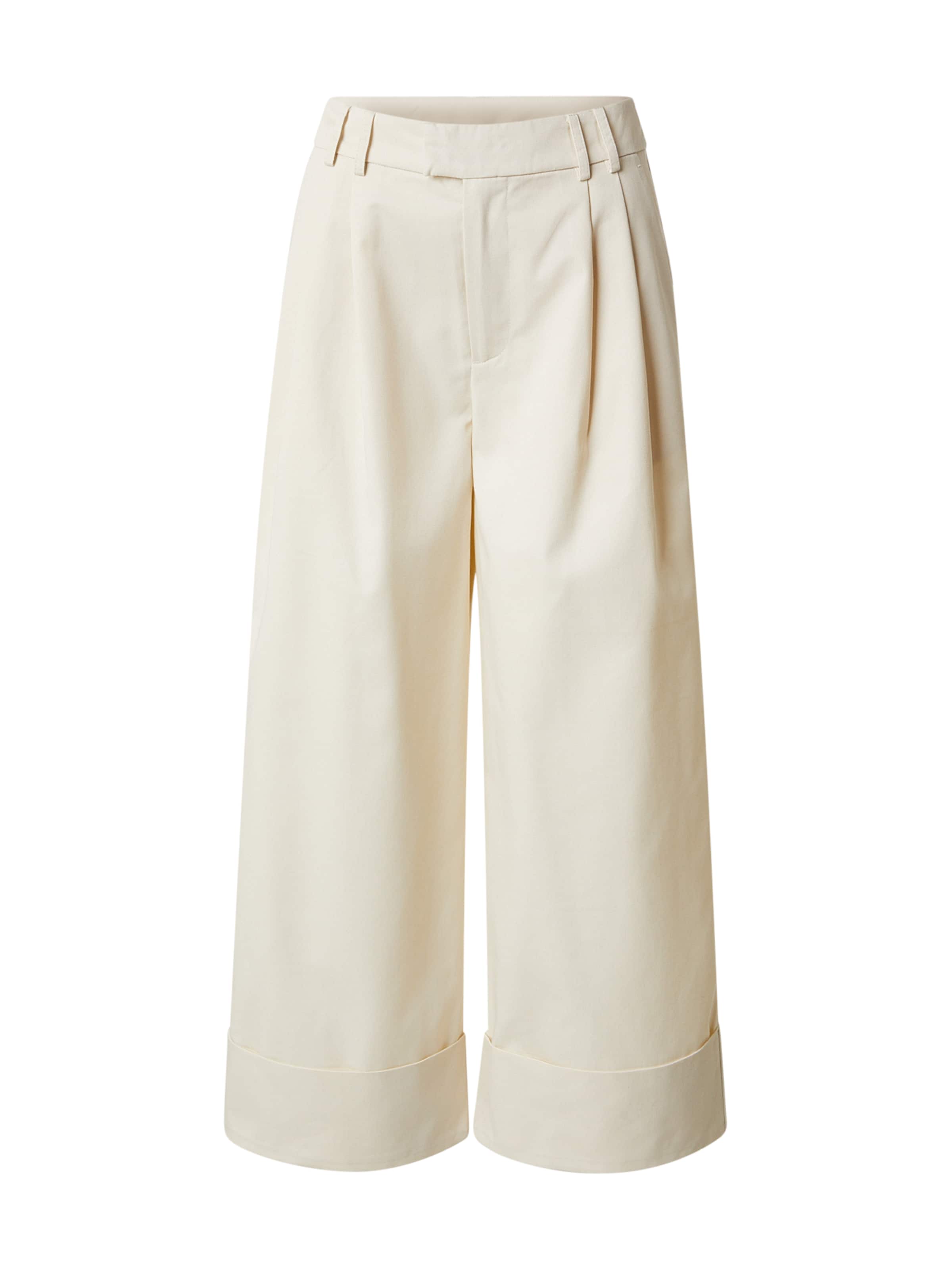 Wide Leg Pantalon à pince Tatiana Zidekova en blanc : devant