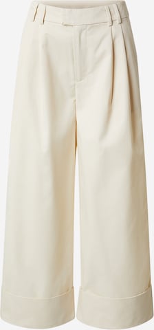 Wide Leg Pantalon à pince Tatiana Zidekova en blanc : devant