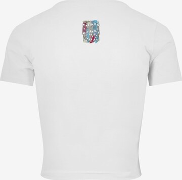 Merchcode T-Shirt 'Random Life' in Weiß
