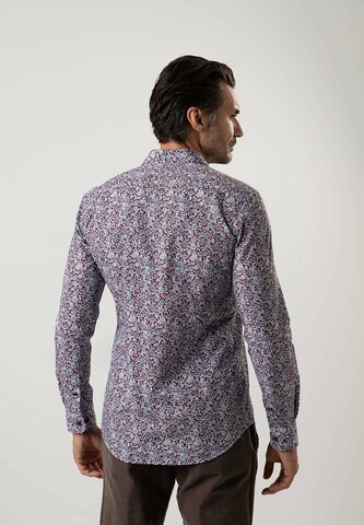 Black Label Shirt Regular Fit Businesshemd 'PRINT' in Rot