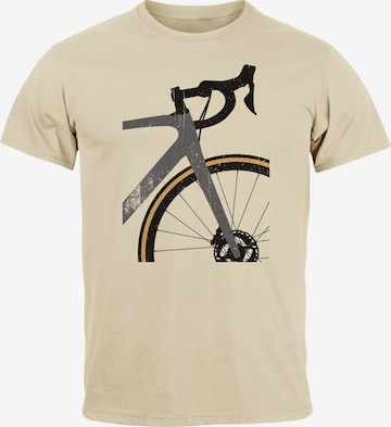 Neverless Shirt 'Rennrad' in Beige: front