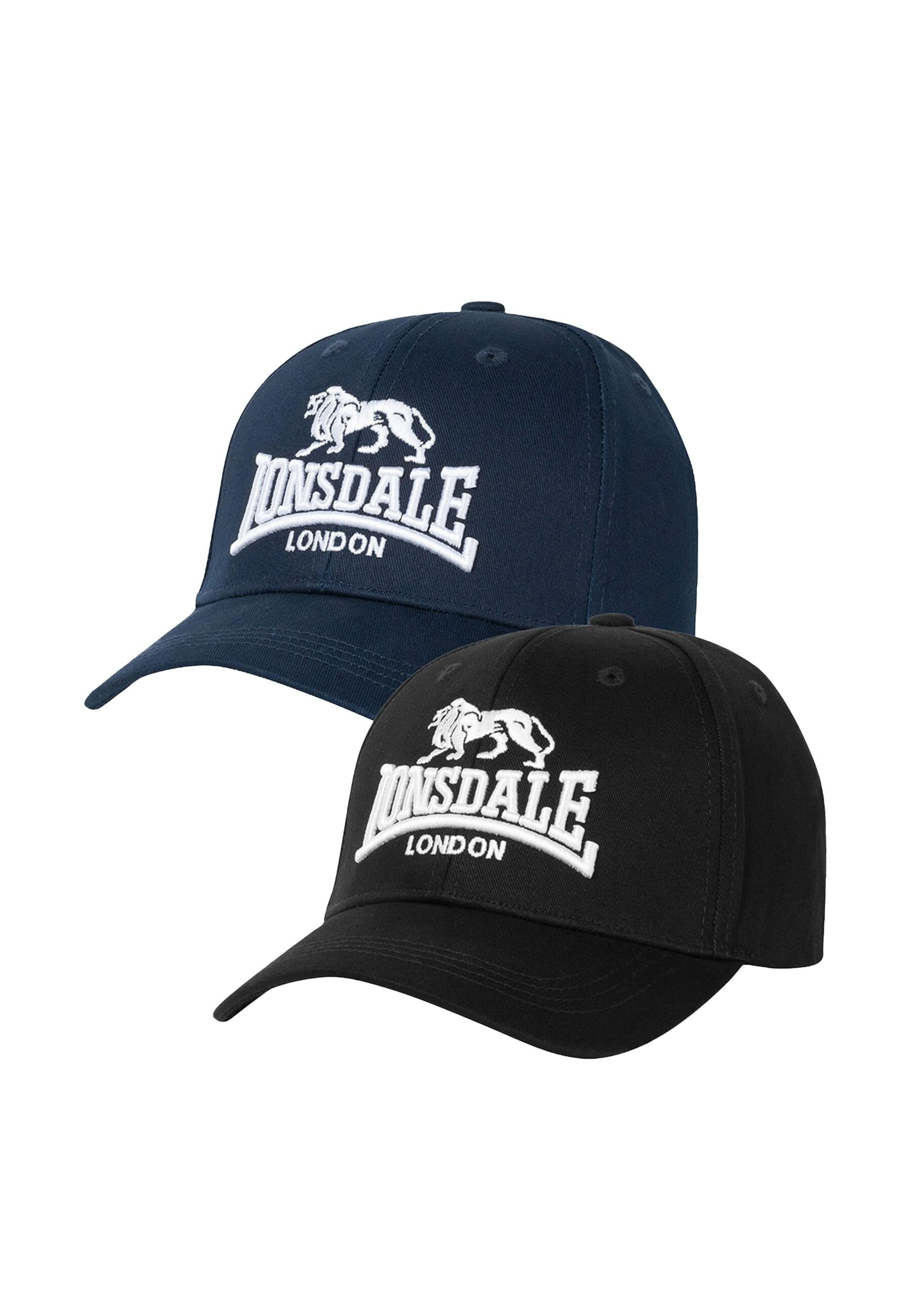 Cappello da baseball 'Wiltshire' di LONSDALE in blu: frontale