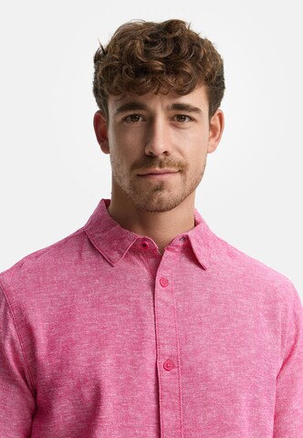 INDICODE JEANS Regular fit Overhemd ' Lino ' in Roze
