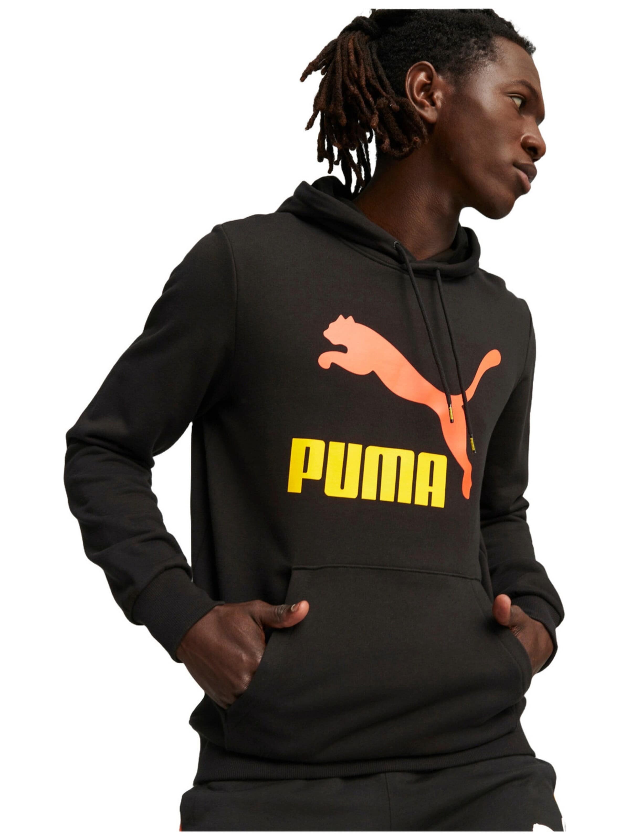 Giacca di felpa 'Puma Classics Logo Hoodie S Tr' di PUMA in nero: frontale