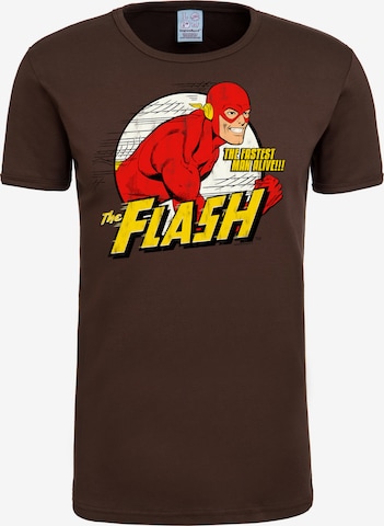 LOGOSHIRT Shirt 'Flash' in Bruin: voorkant