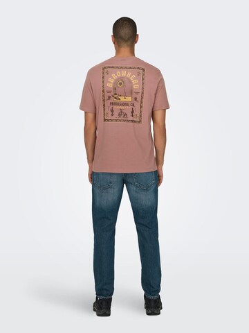 Only & Sons T-shirt 'MANUEL' i rosa