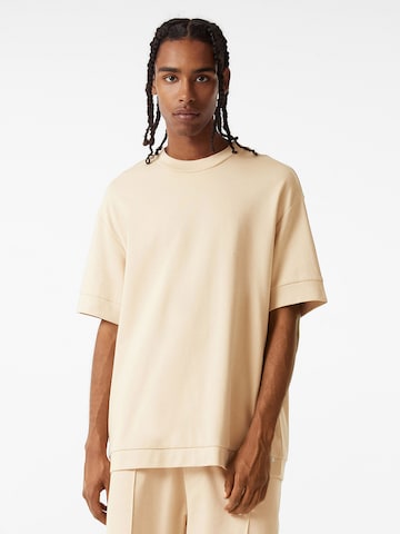 T-Shirt Bershka en beige : devant