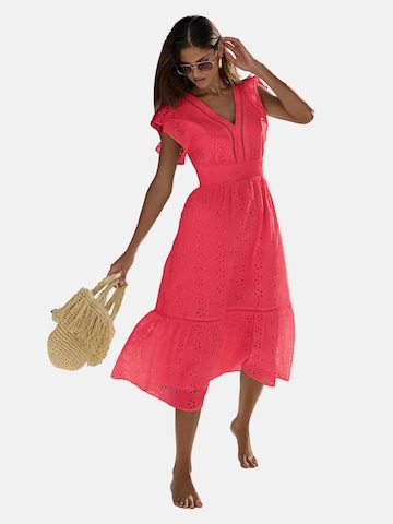 Lipsy Zomerjurk in Rood: voorkant