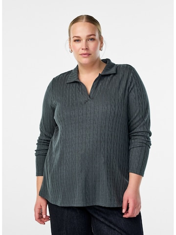 Pullover di Zizzi in grigio: frontale