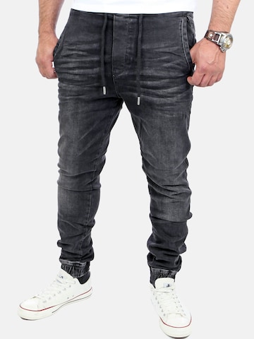 Reslad Tapered Jeans 'Jeans Denim Jogginghose' in Schwarz