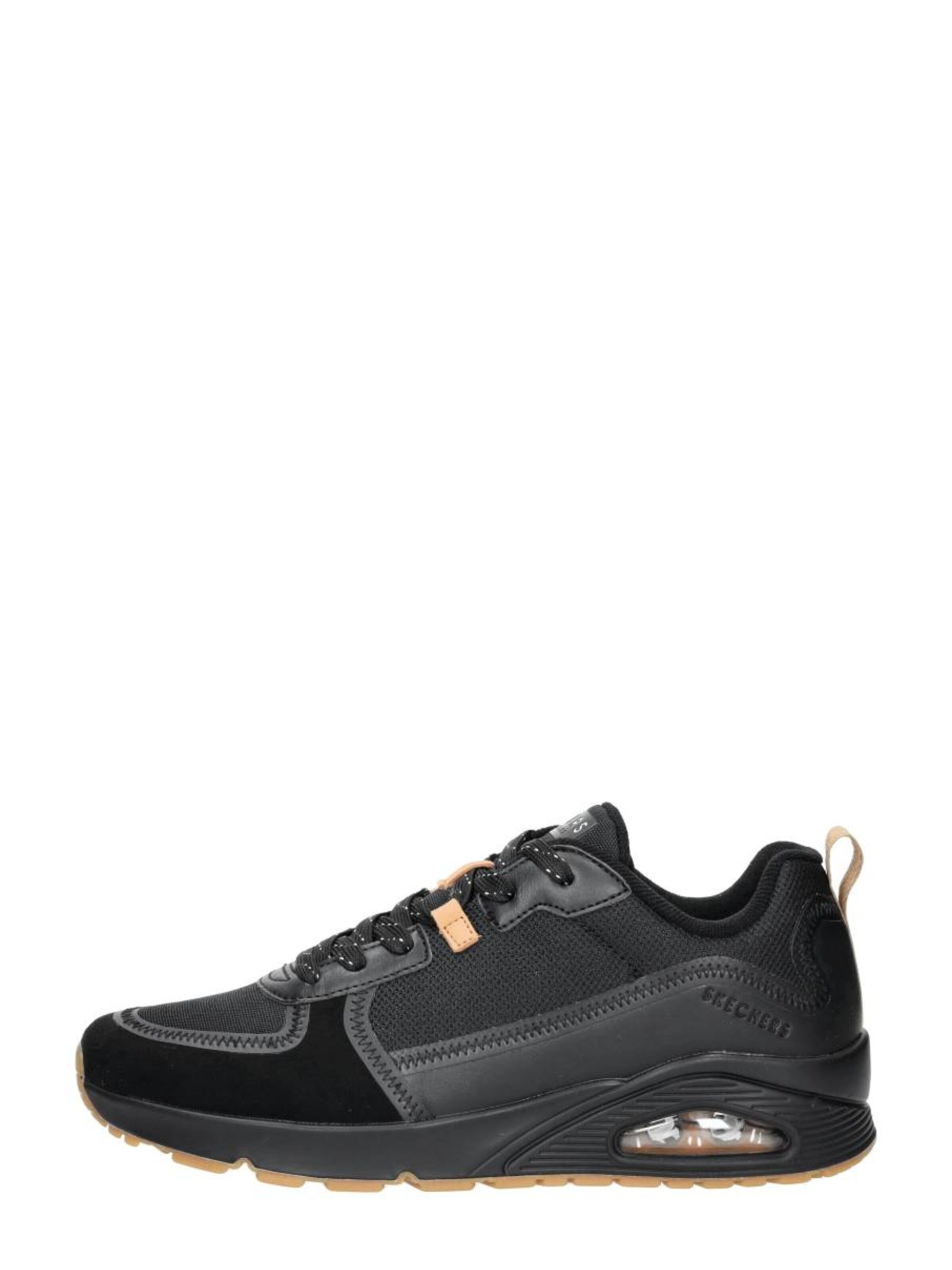 SKECHERS Sneakers laag 'Uno - Layover' in Zwart: voorkant