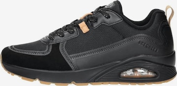 SKECHERS Sneakers laag 'Uno - Layover' in Zwart: voorkant