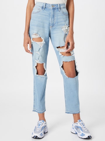 Regular Jeans de la HOLLISTER pe albastru: față