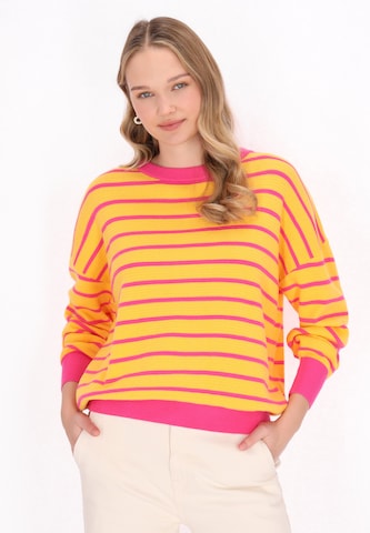 Pull-over MYMO en orange : devant