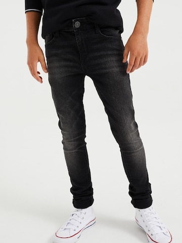 WE Fashion - Skinny Vaquero en negro: frente