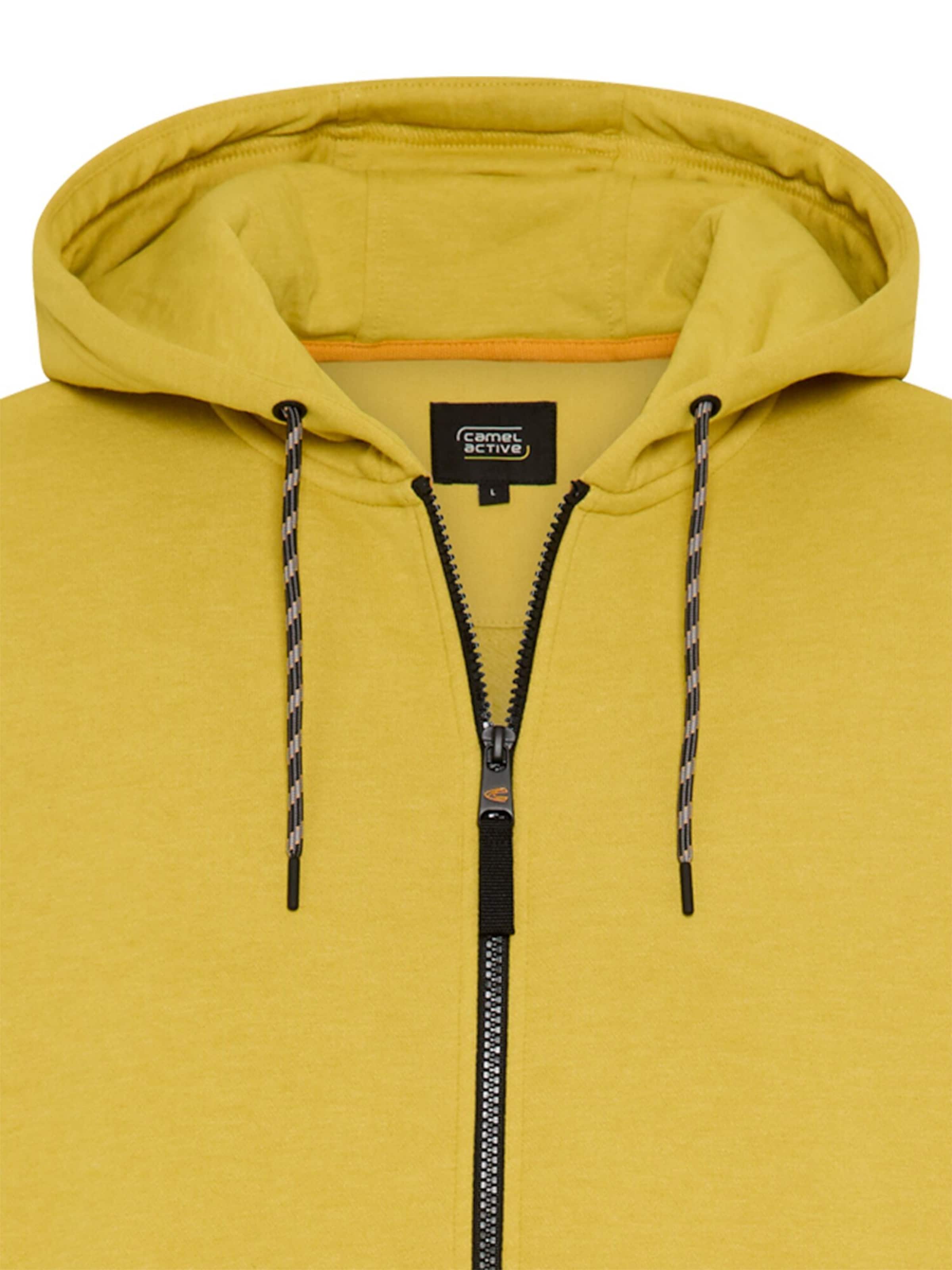 CAMEL ACTIVE Zip-Up Hoodie in Yellow