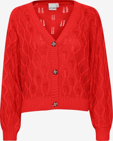ICHI Knit Cardigan 'Marnas' in Red: front
