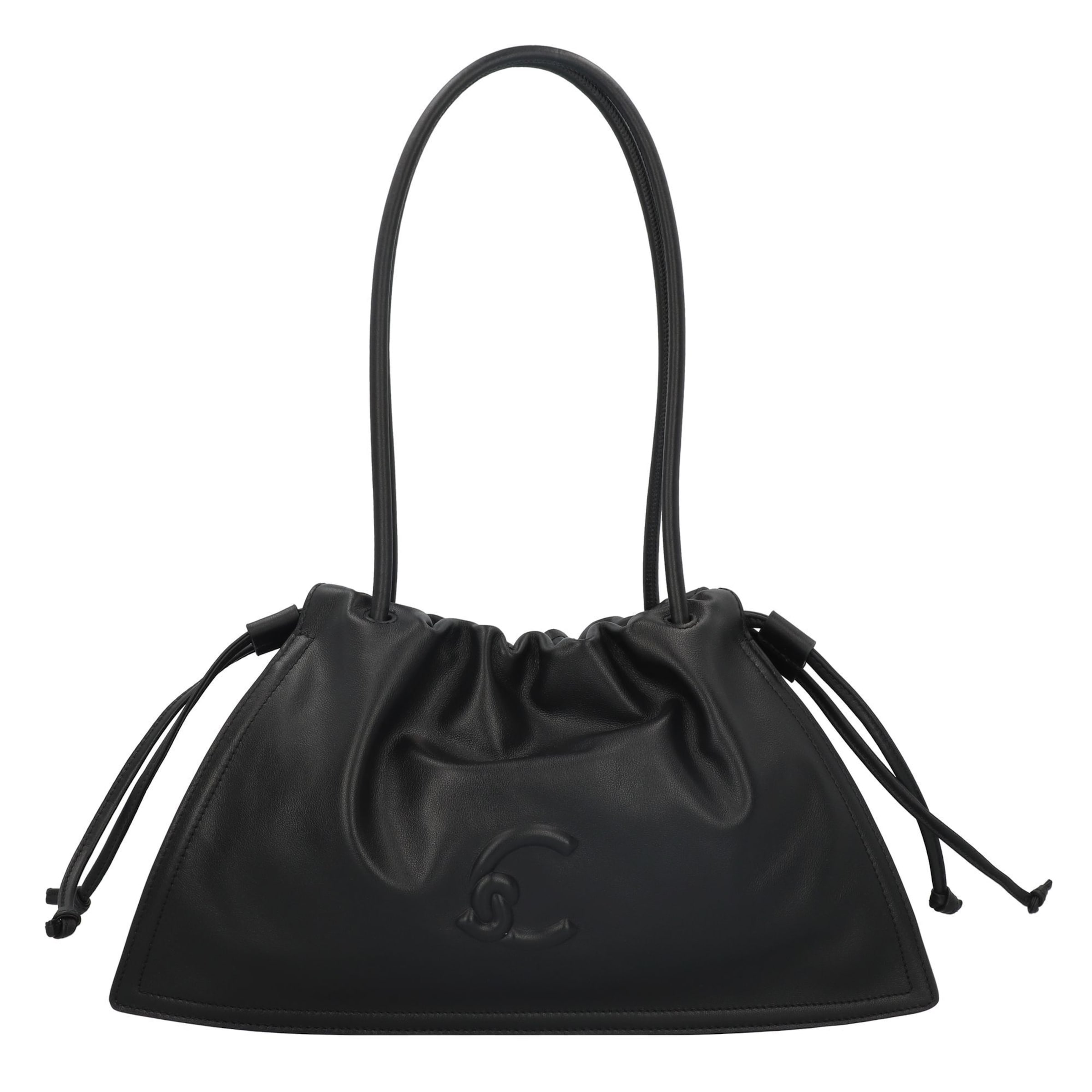 Borsa a sacco 'Dulse ' di Coccinelle in nero: frontale