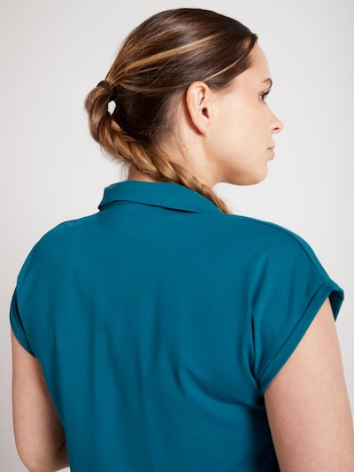 SPORTKIND Funktionsshirt 'Polo Shirt Loose-Fit'‌‌‌‌‌‌‌‌‌‌ in XS in petrol, Produktansicht