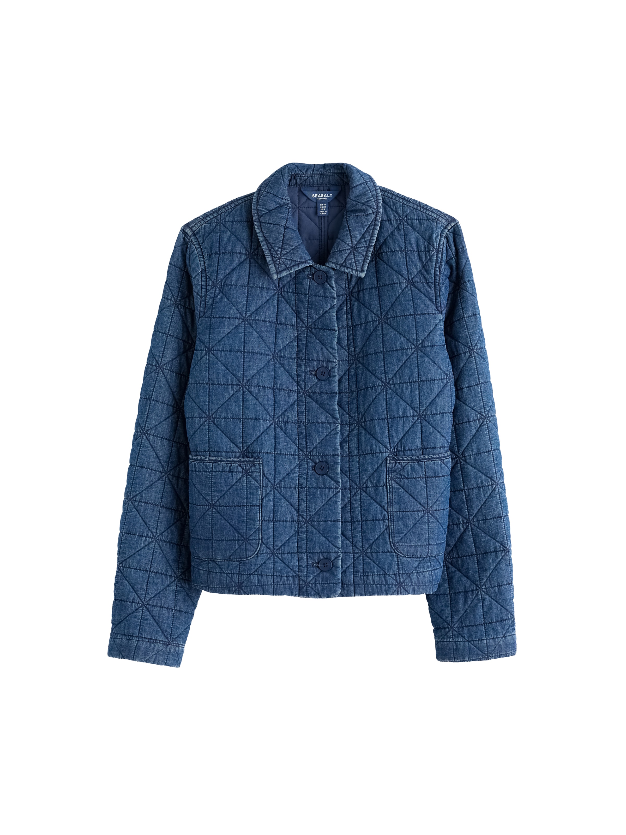 Seasalt Cornwall Tussenjas 'Incoming Tide' in Blauw: voorkant
