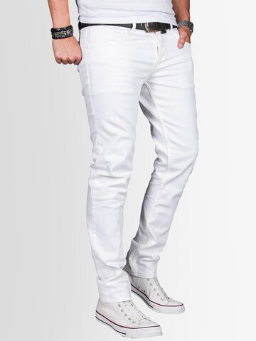 Alessandro Salvarini Regular Jeans in Weiß