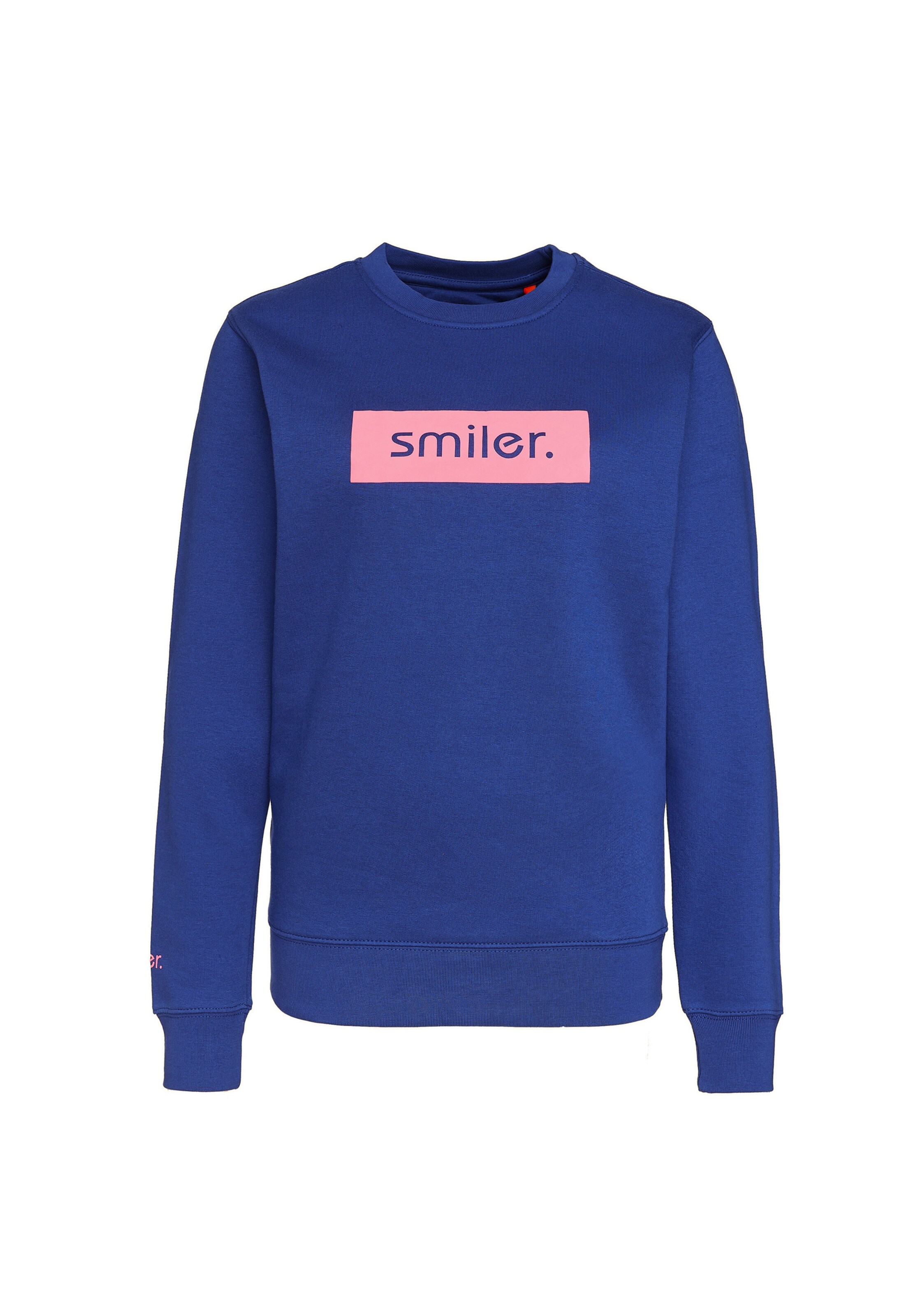 smiler. Sweatshirt in Blau: Vorderseite