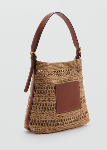 MANGO Schultertasche in Braun