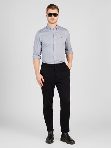 Tommy Hilfiger Tailored Slim fit Button Up Shirt 'ROYAL' in Blue