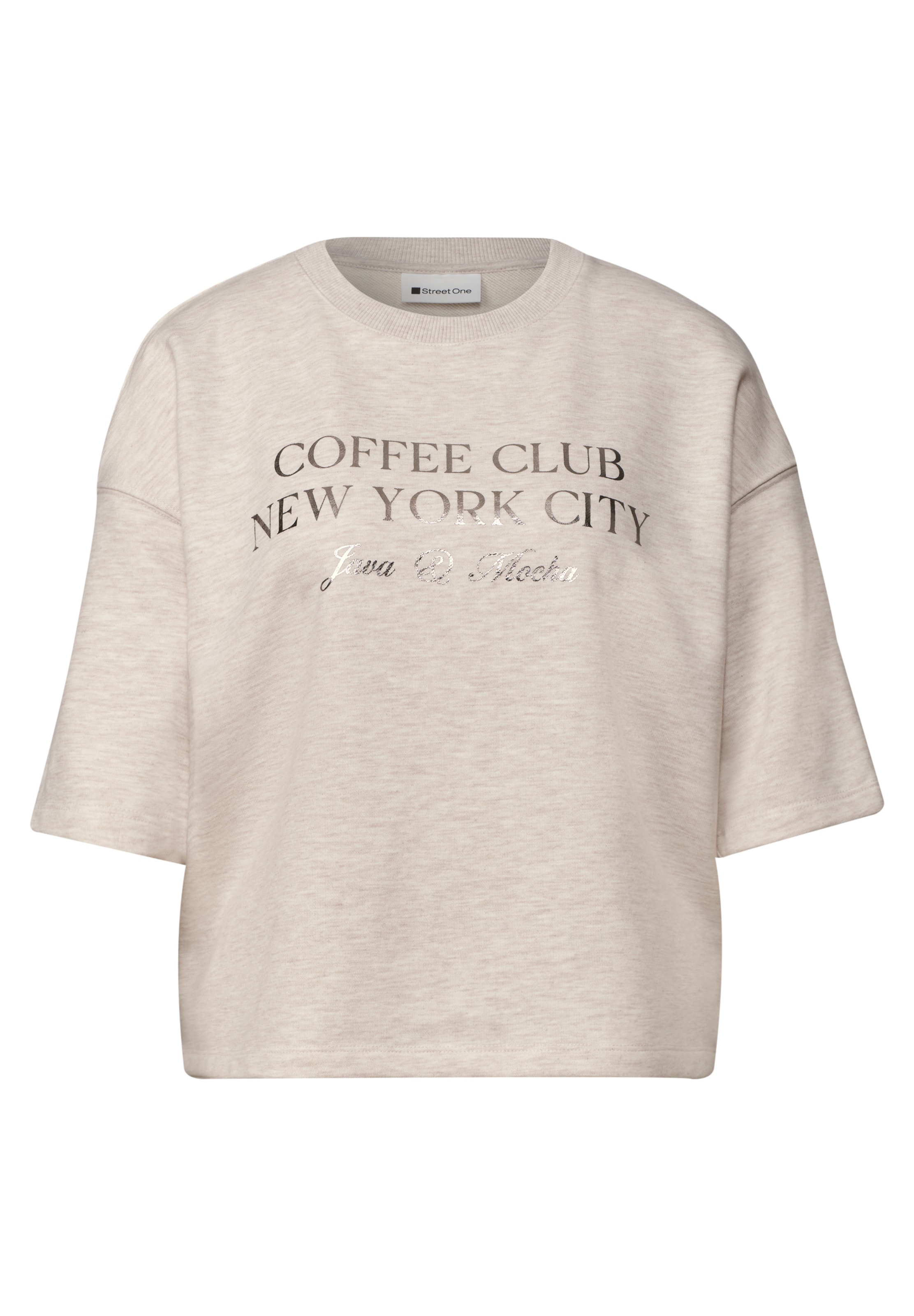 Sweat-shirt STREET ONE en beige : devant