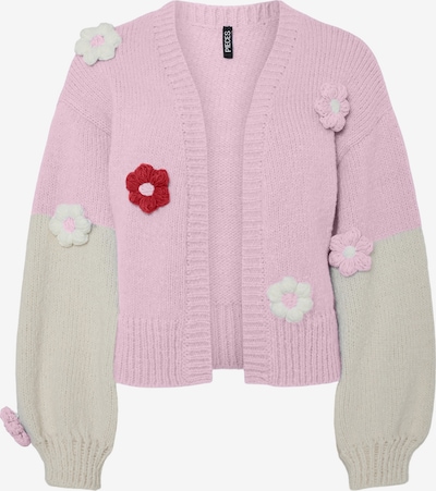 PIECES Kardigan 'PCJENNER' u pastelno zelena / roza / tamno crvena, Pregled proizvoda