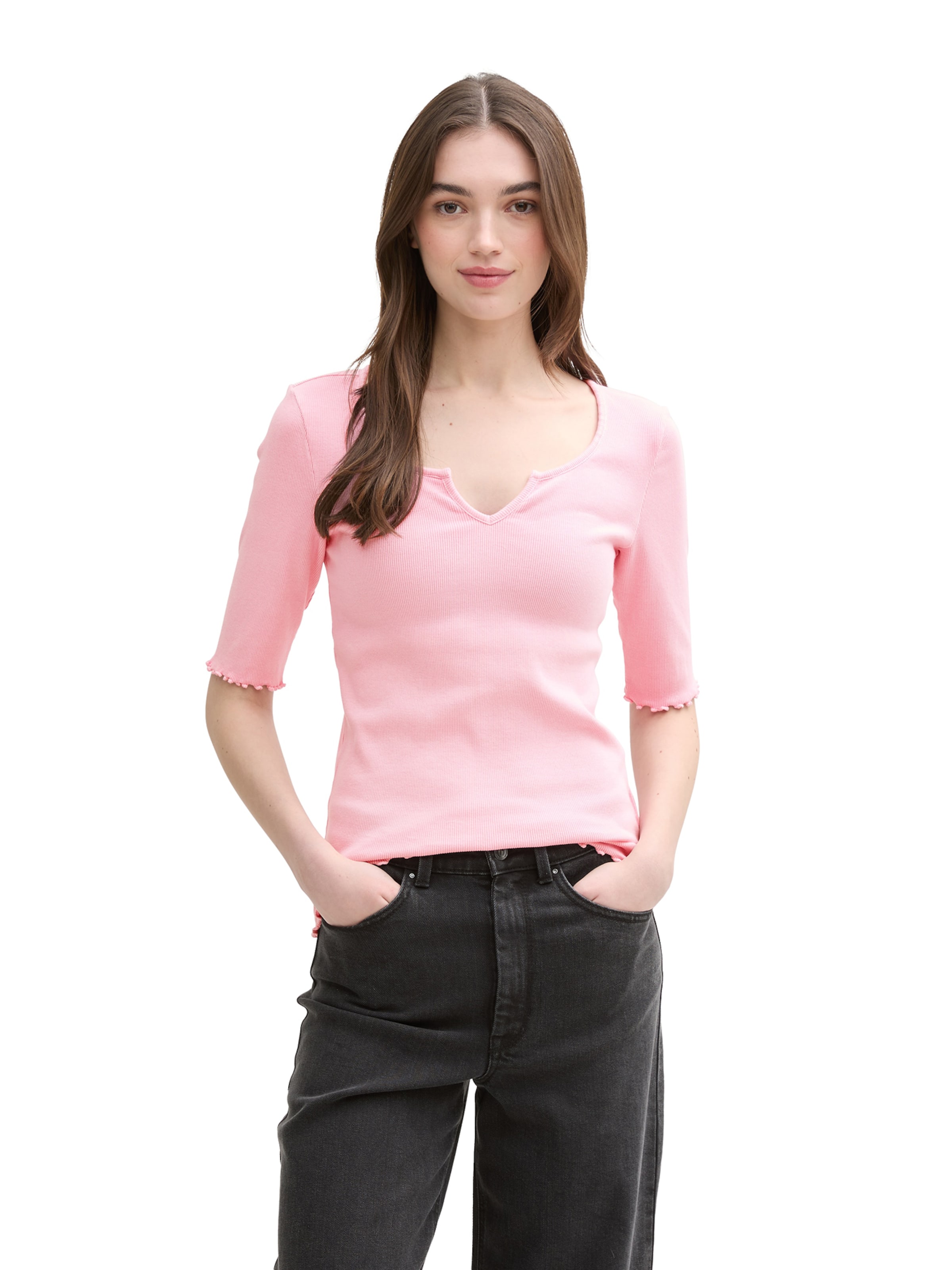 TOM TAILOR DENIM Tričko - Ružová: predná strana