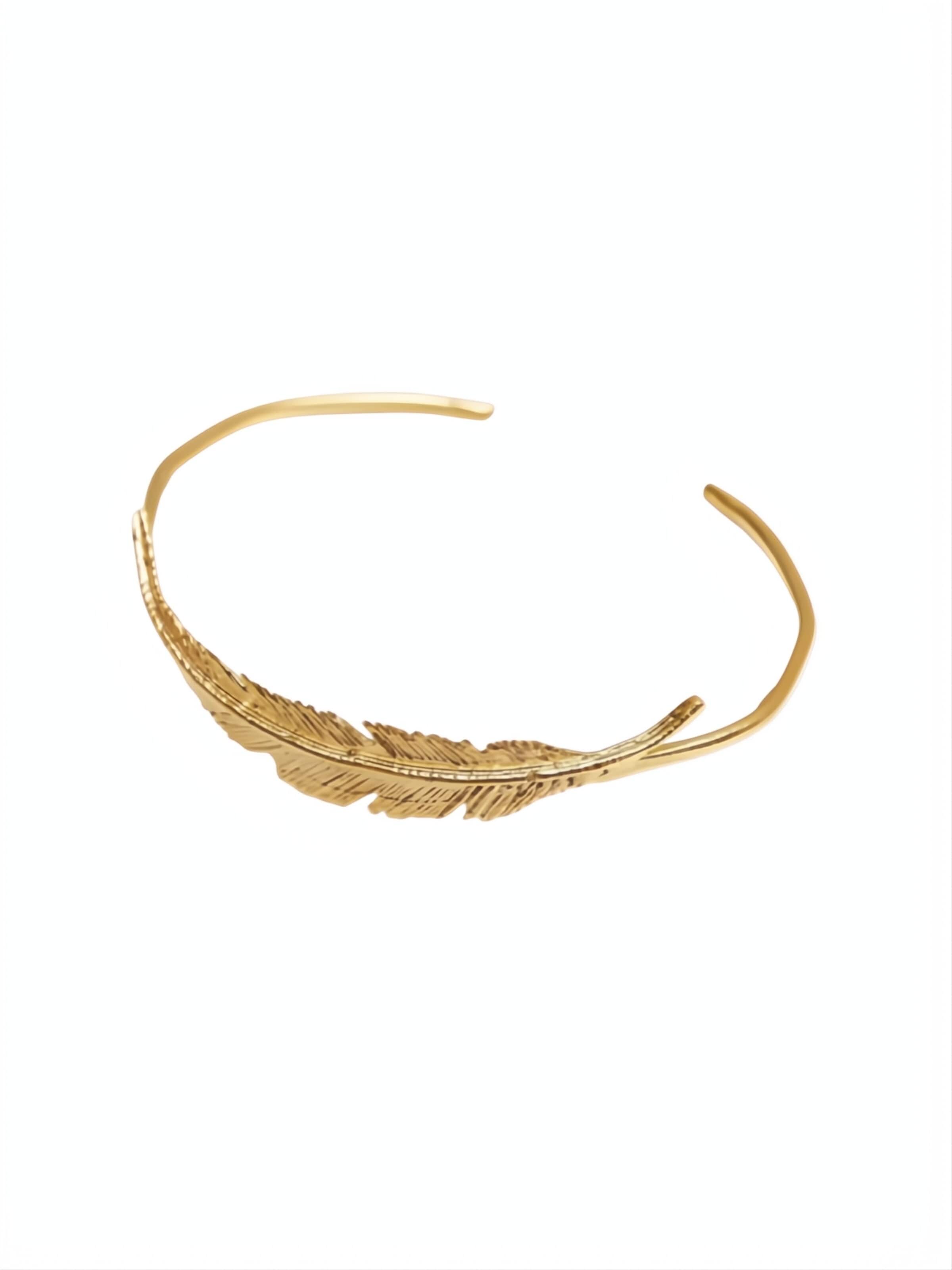 Braccialetto 'Golden Laurel' in 15 cm Les Reines di colore oro, Visualizzazione prodotti