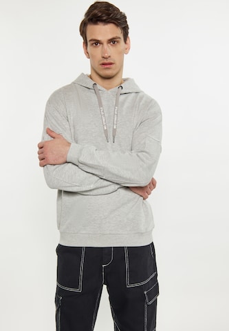 Sweat-shirt MO en gris : devant