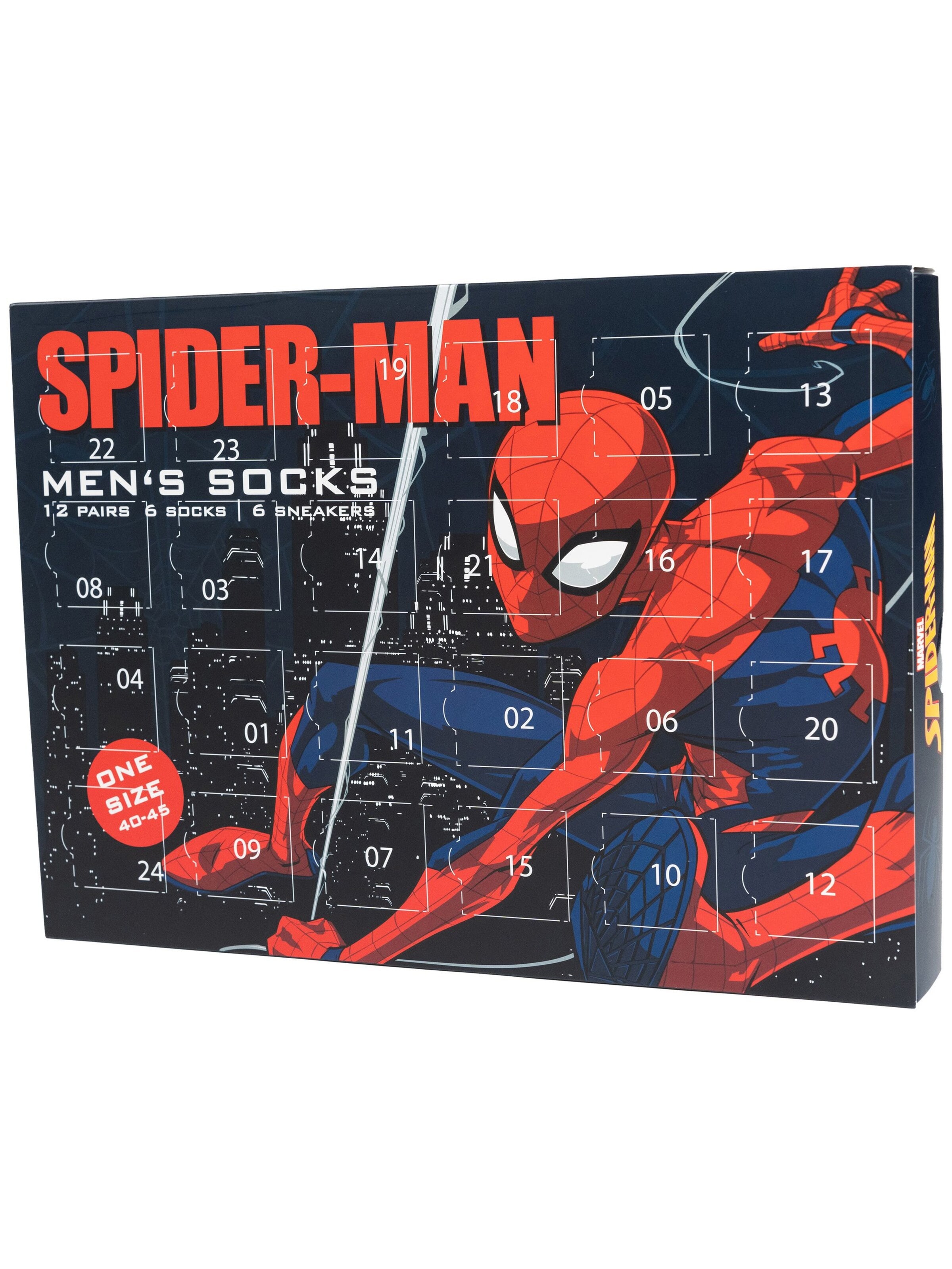 SPIDERMAN Socken 'Adventskalender mit 12 Paar'‌‌‌ in Mischfarben