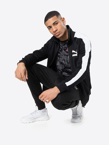 PUMA Zip-Up Hoodie 'Iconic T7' in Black