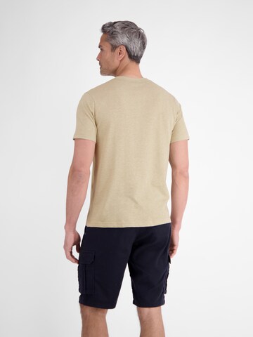 LERROS T-Shirt aus Baumwoll-Leinen-Mix in moderner 2-Tone-Optik in Beige