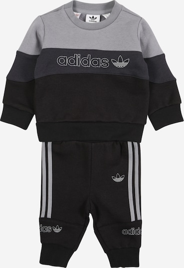 ADIDAS ORIGINALS Anzug in grau / schwarz, Produktansicht