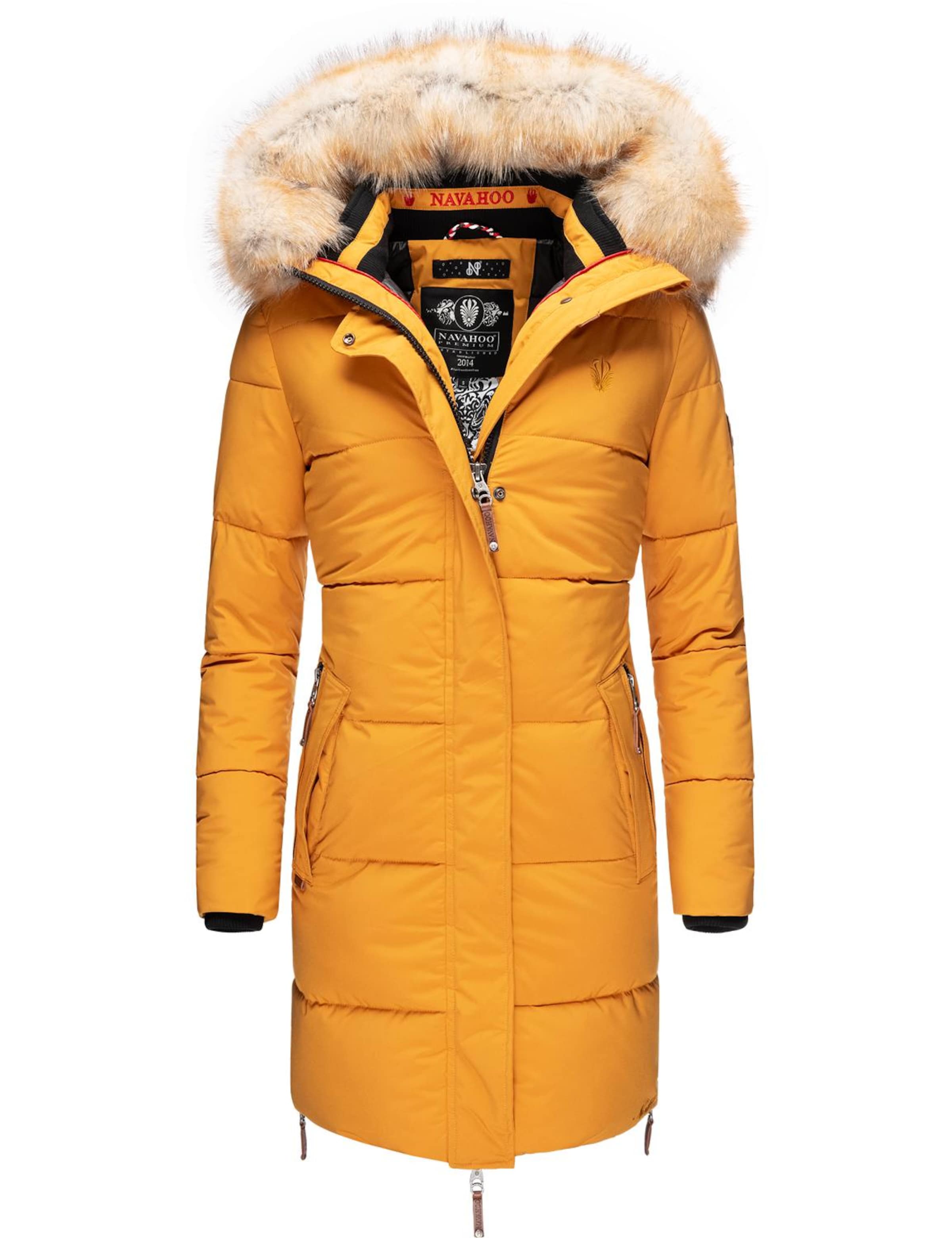 Cappotto invernale 'Halina' di NAVAHOO in giallo: frontale