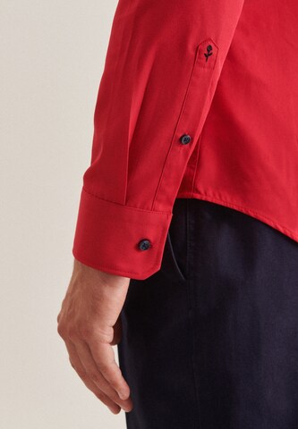 SEIDENSTICKER Slim fit Business shirt in Red