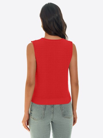 Imily Bela Gebreide bodywarmer in Rood