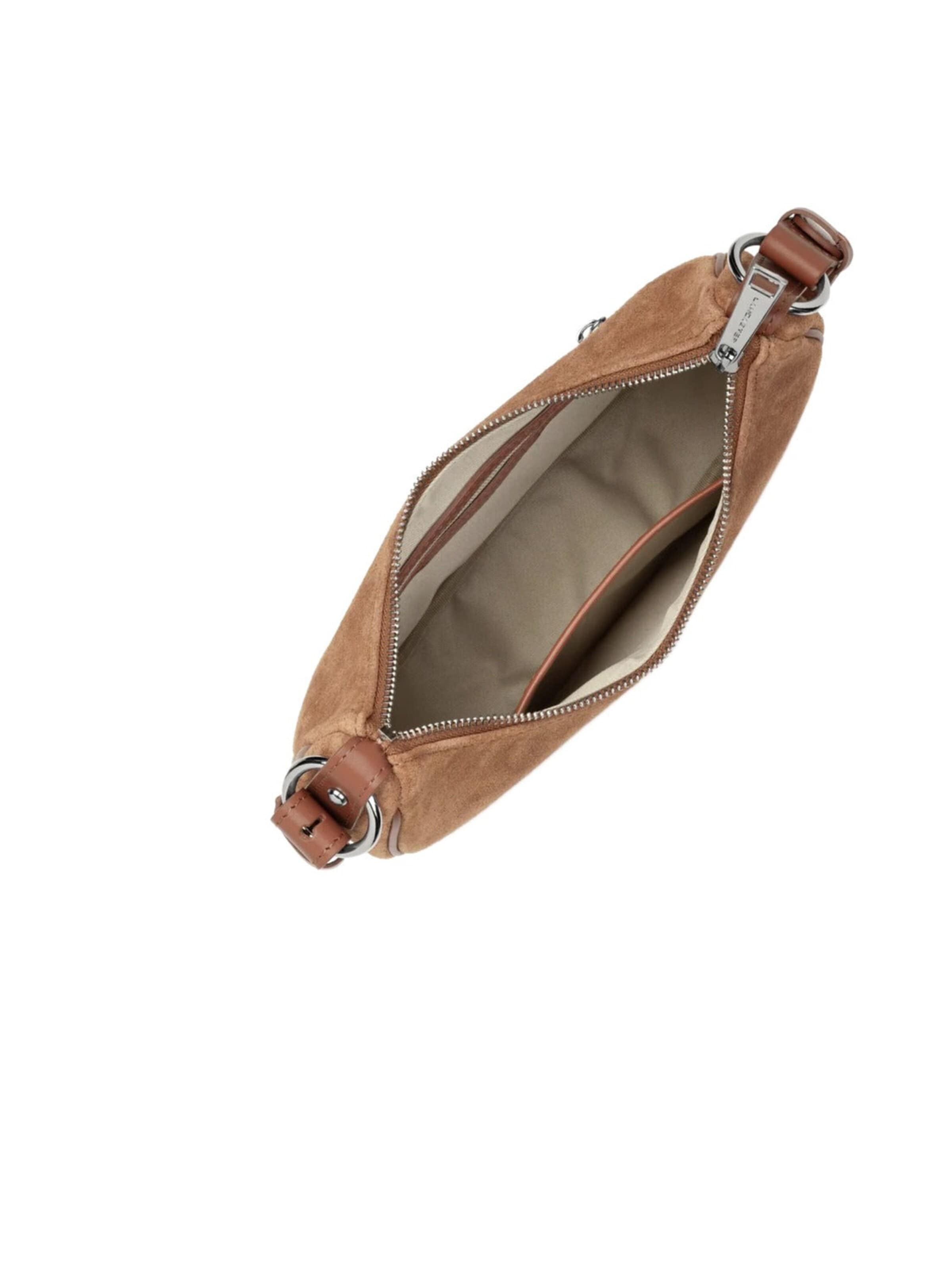 Sac bandoulière 'Lancaster Sac besace Zippé S Suède Camel' LANCASTER Paris en marron