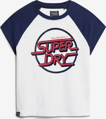 Superdry Shirt 'Roller' in Wit: voorkant