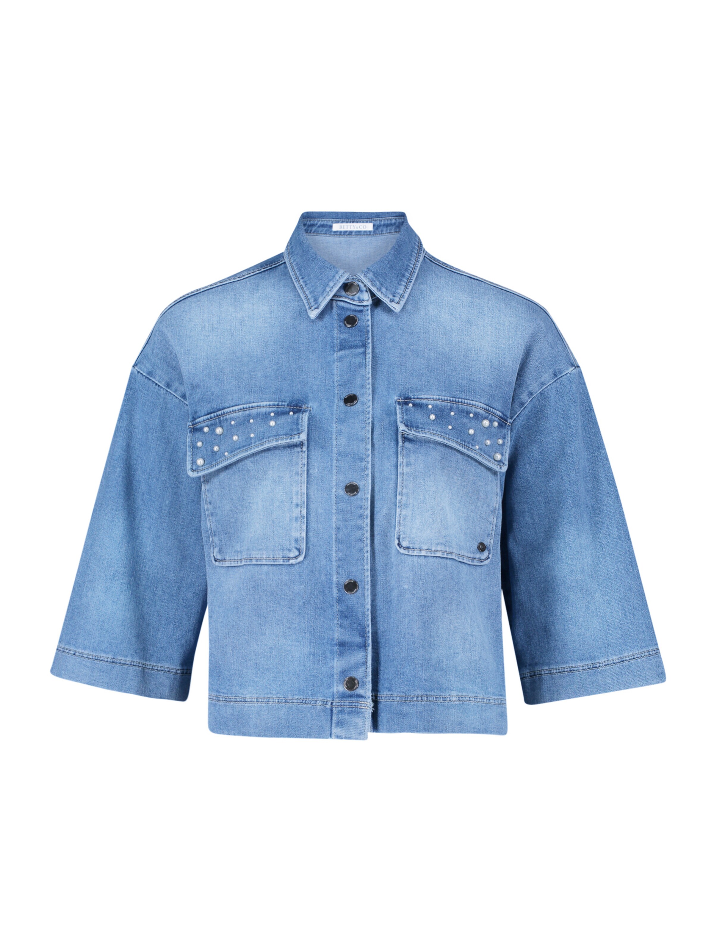Betty & Co Between-season jacket in Blue: front